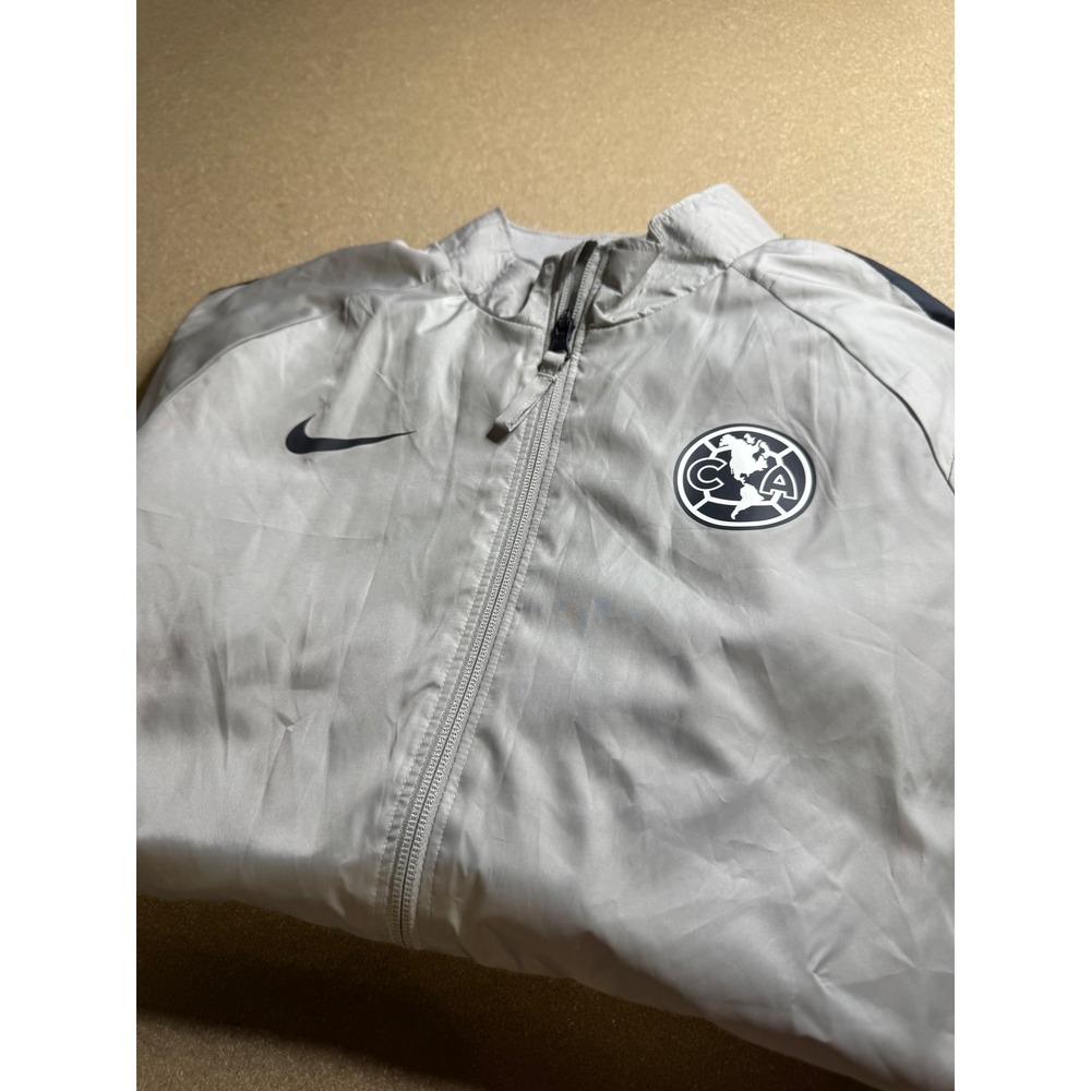Nike Mens Club America Soccer Training Jacket Grey Navy DO8790-016 Size S NEW